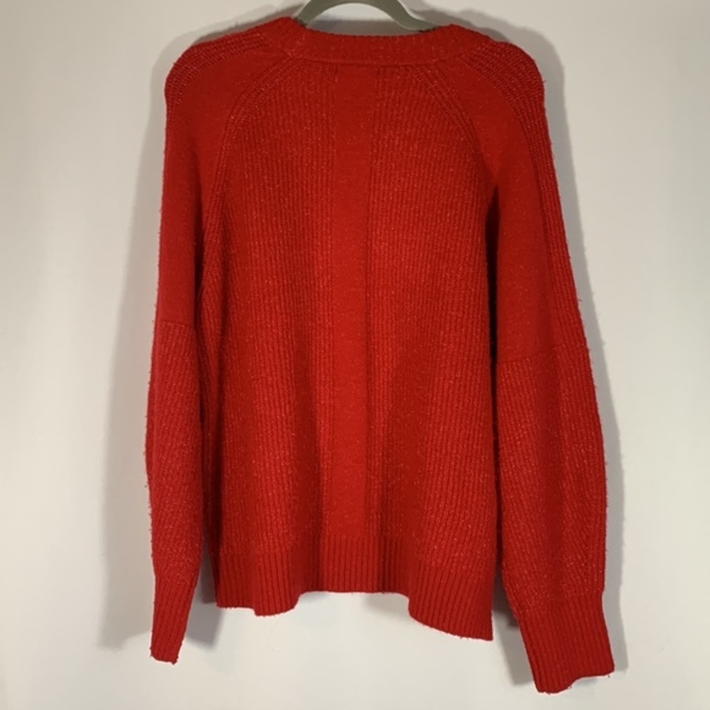 Topshop Red Knit Pullover Sweater Oversized - Picture 5 of 7